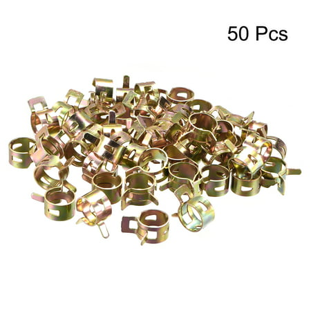 50pcs 12mm Spring Band Type Clips for Fuel Line Replacement Hose Clamp 